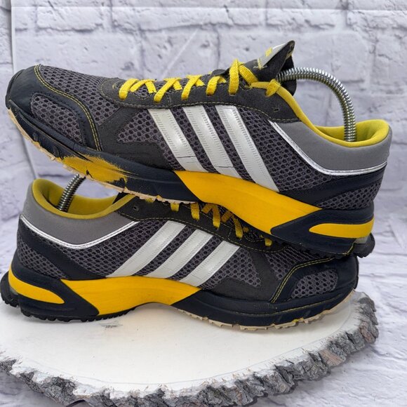 Adidas Marathon 10 adiPRENE Women's Size 10.5 Running Shoes Gray Yellow Sneakers - Picture 11 of 15